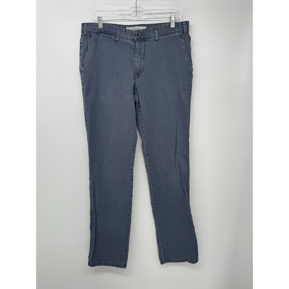 Atelier Gardeur Pants Mens 34X31 Blue Corduroy Straight Leg Brant Modern Fit